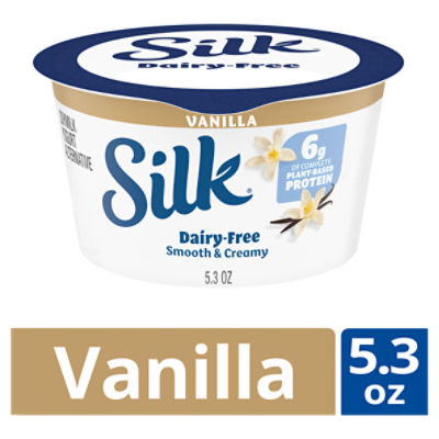 Silk Vanilla Dairy Free, Plant Based Soy Milk Yogurt Alternative, 5.3