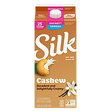 Silk Unsweet Vanilla Cashewmilk, 64 fl oz