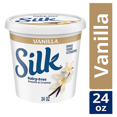Silk Vanilla Dairy Free, Plant Based Soy Milk Yogurt Alternative, 24 ounce Tub