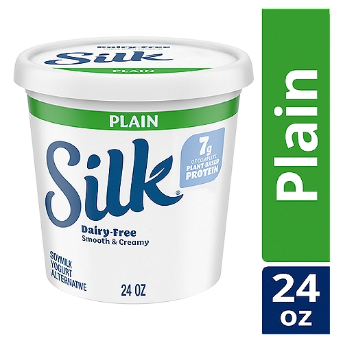 Silk Plain Dairy Free, Plant Based Soy Milk Yogurt Alternative,  24 ounce Tub