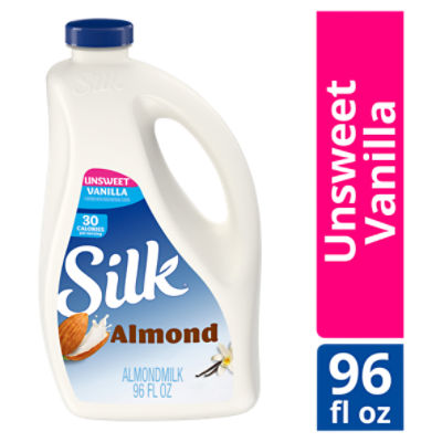 Silk Unsweet Vanilla Almondmilk, 96 fl oz, 96 Fluid ounce