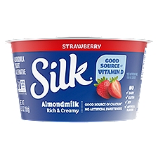 Silk Almond Dairy-Free Strawberry Yogurt Alternative, 5.3 Ounce
