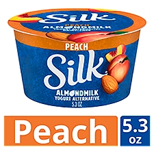 Silk Peach Dairy Free, Almond Milk Plant Based Yogurt Alternative, 5.3 ounce Cup, 5.3 Ounce