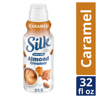 Silk Almond Creamer, Caramel, Dairy Free, Gluten Free, 32 FL ounce Carton