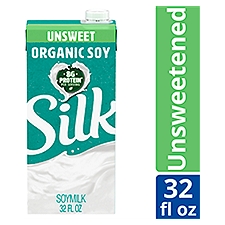 Silk Organic Shelf-Stable Unsweetened Soy Milk, 1 Quart