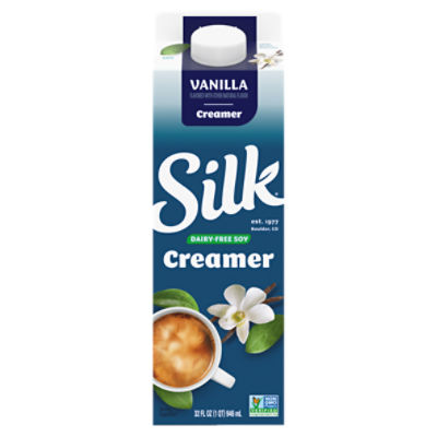 Silk Soy Creamer, Vanilla, Dairy Free, Gluten Free, 32 FL ounce Carton