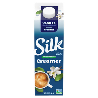 Silk Soy Creamer, Vanilla, Dairy Free, Gluten Free, 32 FL ounce Carton