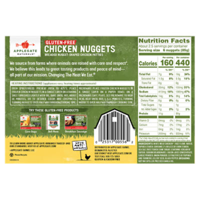 Applegate Naturals Gluten-Free Chicken Nuggets, 8 oz