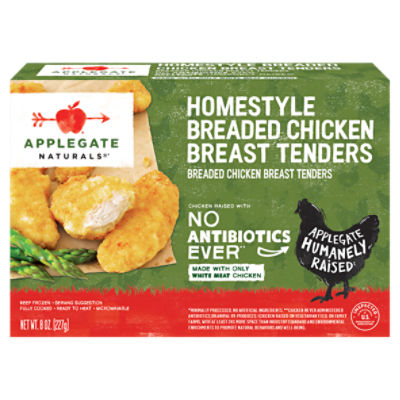 Applegate Natural Homestyle Chicken Tenders, 8oz (Frozen), 8 Ounce