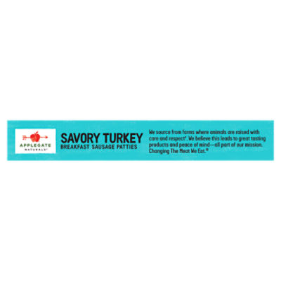 Applegate Naturals Savory Turkey Breakfast Sausage Patties, 6 count, 7 oz