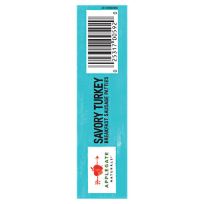Applegate Naturals Savory Turkey Breakfast Sausage Patties, 6 count, 7 oz