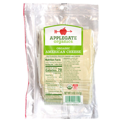 Applegate Organics Organic American Cheese, 5 oz ShopRite