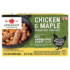 Applegate Naturals Chicken & Maple, Breakfast Sausage, 7 Ounce
