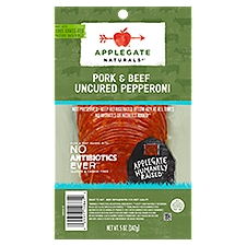 Applegate Naturals Pork & Beef, Uncured Pepperoni, 5 Ounce