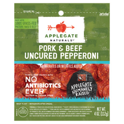 Applegate Naturals Pork & Beef Uncured Pepperoni, 4 oz
