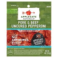 Applegate Naturals Pork & Beef Uncured Pepperoni, 4 oz