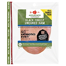 Applegate Naturals Black Forest Uncured Ham Family Pack, 12 oz