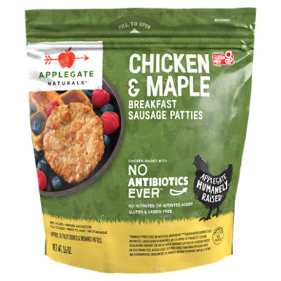 Applegate Naturals Chicken & Maple Breakfast Sausage Patties, 16 oz