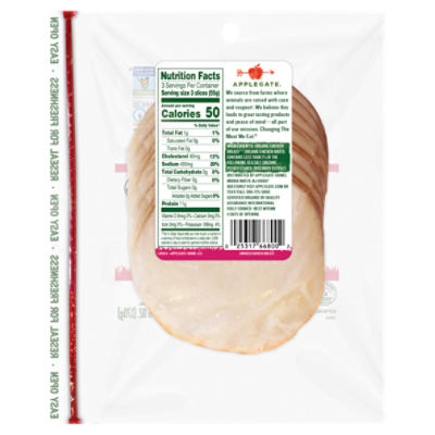 APPLEGATE ORGANICS Organic Herb Turkey Breast, 6 oz