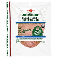 Applegate Organics Uncured Black Forest Sliced, Ham, 6 Ounce