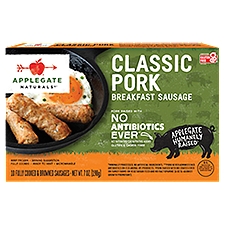 Applegate Naturals Classic Pork Breakfast Sausage, 10 count, 7 oz, 7 Ounce