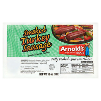 Arnold's Smoked Turkey Sausage, 7 count, 16 oz, 16 Ounce