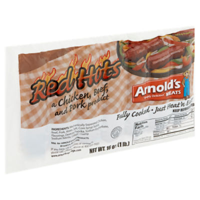 Arnold's Red Hots Sausages, 16 oz