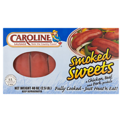 Caroline Smoked Sweets Sausage, 40 oz, 48 Ounce