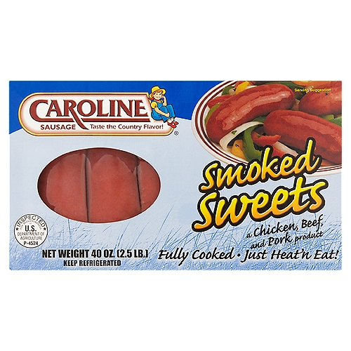 Caroline Smoked Sweets Sausage, 40 oz