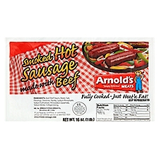 Arnold's Smoked Hot, Sausage, 16 Ounce