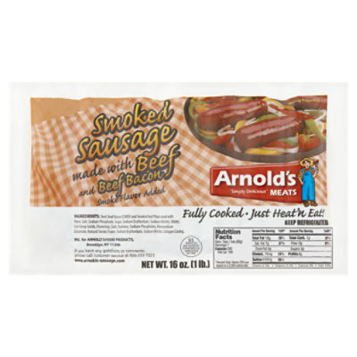 Arnold's Smoked Sausage, 7 count, 16 oz