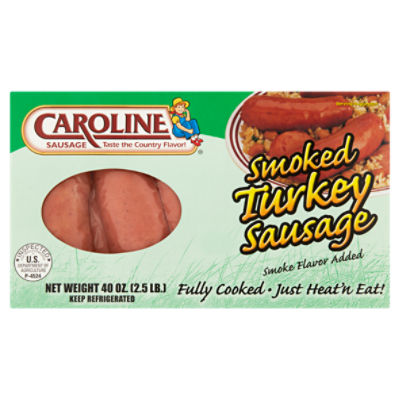 Caroline Smoked Turkey Sausage, 40 oz