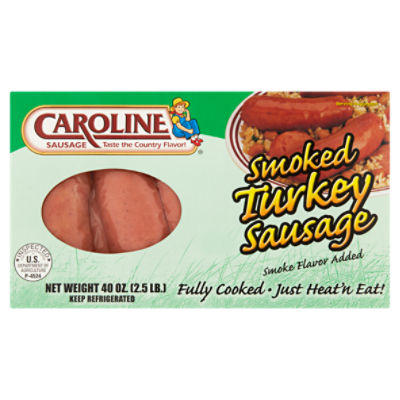 Caroline Smoked Turkey Sausage, 40 oz, 48 Ounce