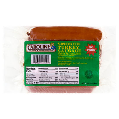 Caroline Smoked Turkey Sausage, 40 oz