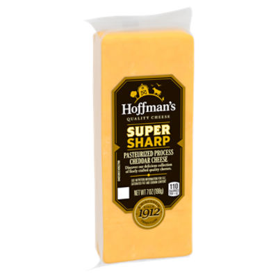 Hoffman's Super Sharp Pasteurized Yellow Cheddar Cheese, 7 oz Block