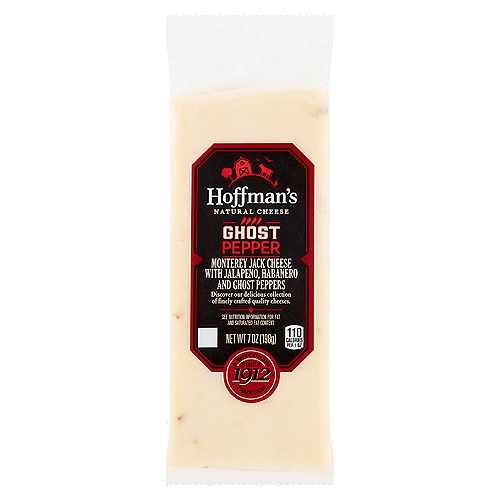 Hoffman's Monterey Jack Cheese with Jalapeno, Habanero and Ghost Pepper, 7 oz