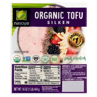 Nasoya Silken Organic Tofu, 16 oz, 16 Ounce