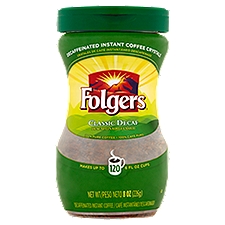Folgers Classic Decaffeinated Instant Coffee Crystals, 8 oz, 8 Ounce