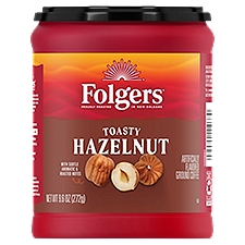 Folgers Toasty Hazelnut Ground Coffee, 9.6 oz