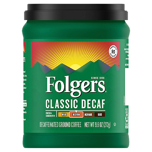 Folgers Classic Decaf Medium Decaffeinated Ground Coffee, 9.6 oz