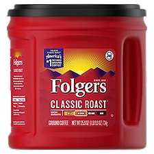 Folgers Classic Roast Medium Ground Coffee, 25.9 oz, 25.9 Ounce