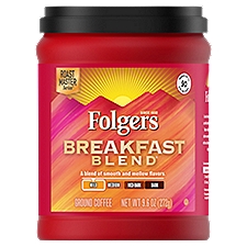 Folgers Breakfast Blend Mild Ground Coffee, 9.6 oz
