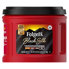 Folgers Black Silk Dark Ground Coffee, 22.6 oz, 22.6 Ounce