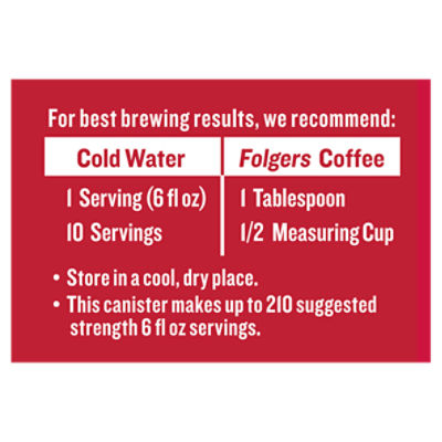 Folgers Half Caff Ground Coffee, Medium Roast, 22.6 oz Canister