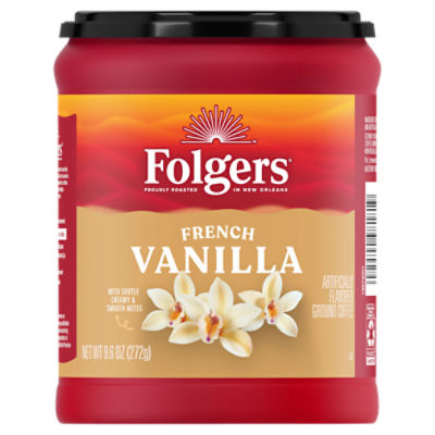 Folgers French Vanilla Ground Coffee, 9.6 oz