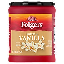 Folgers French Vanilla Ground Coffee, 9.6 oz, 9.6 Ounce