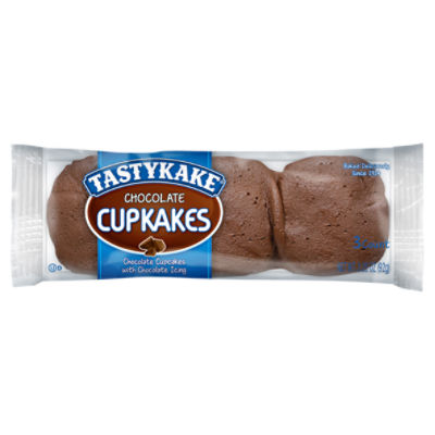 Tastykake Chocolate Cupcakes with Chocolate Icing, 3 count, 3.25 oz