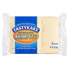 Tastykake Krimpets Sponge Cakes with Butterscotch Icing, 3 count, 3 oz