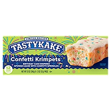 Tastykake Confetti Krimpets, Birthday Cake Inspired Snack Cakes, 12 oz, 12 Count