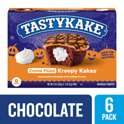 Tastykake Creme Filled Cat Nap Cupcakes, 2 oz, 6 count